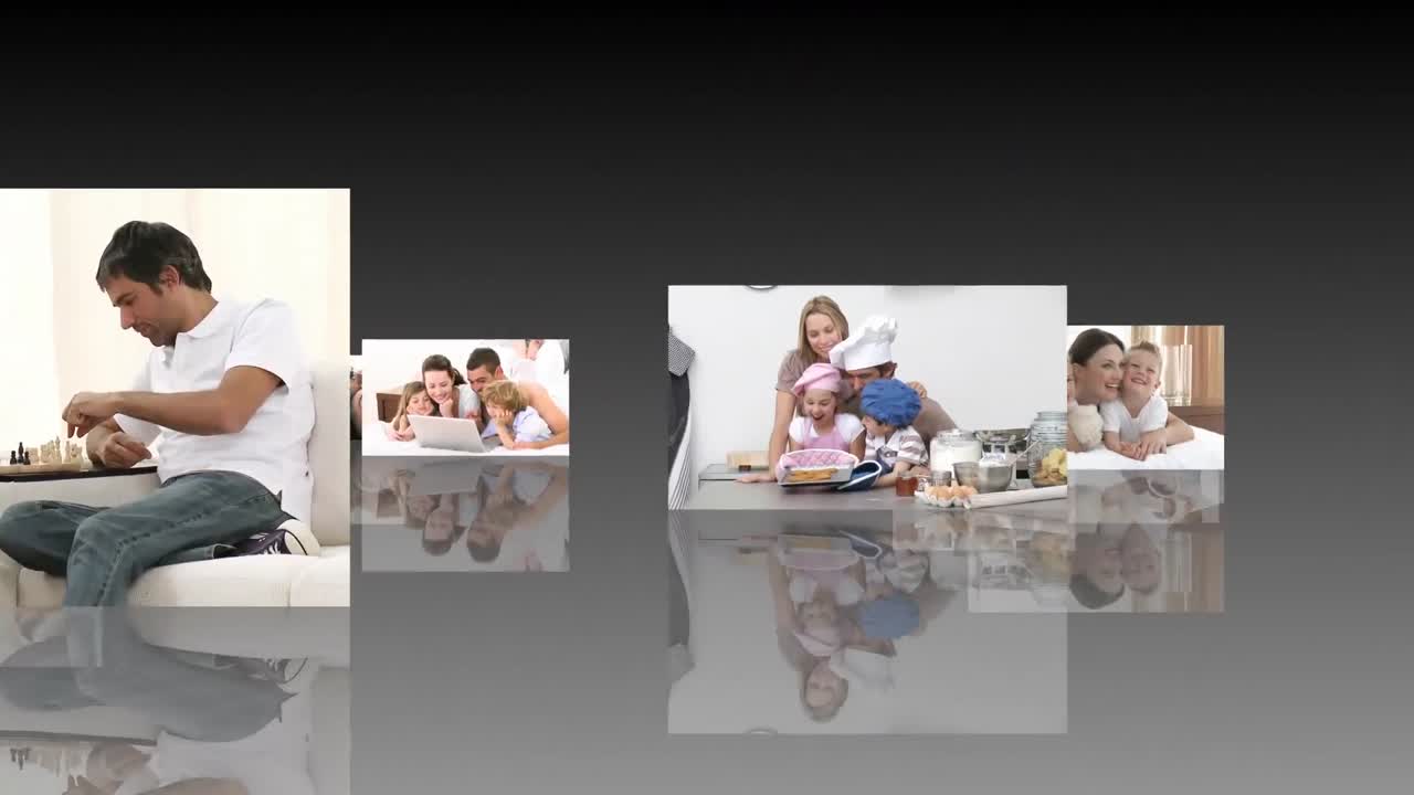 montaje de padres e hijos divirtiéndose