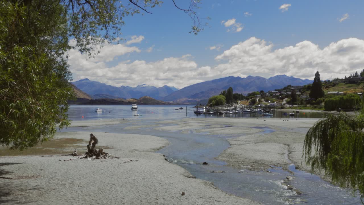 A Small Stream Flowing into Lake Wanaka, New Zealand