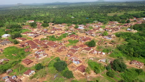 a shot of a small community in the western part of nigeria