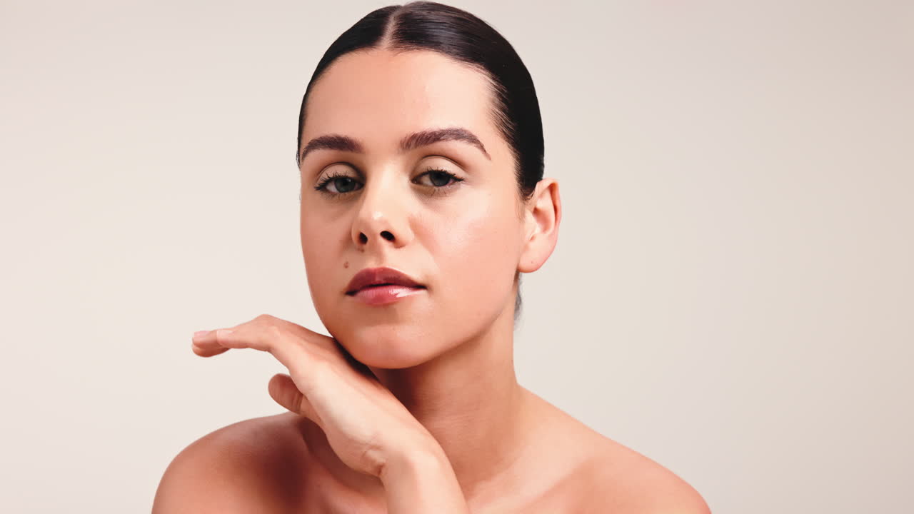 Portrait of a beautiful woman with clean and healthy skin