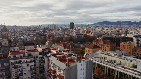 aerial view of barcelona cityscape