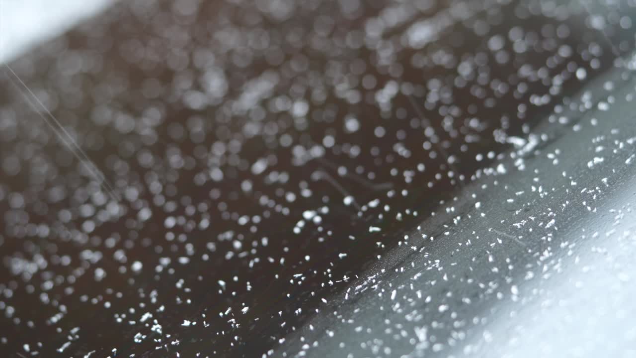 뉴저지 교외의 눈 내리는 날