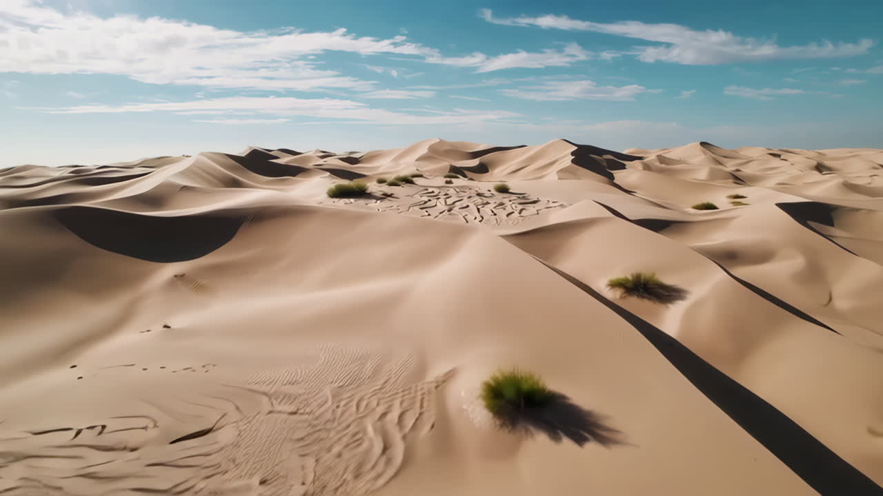 dunas de arena del desierto vista aérea