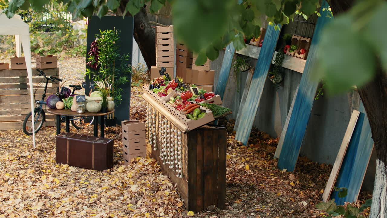 Outdoor Vegetable Market Display