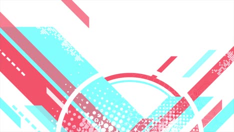 pink and cyan minimal geometric flat abstract motion background