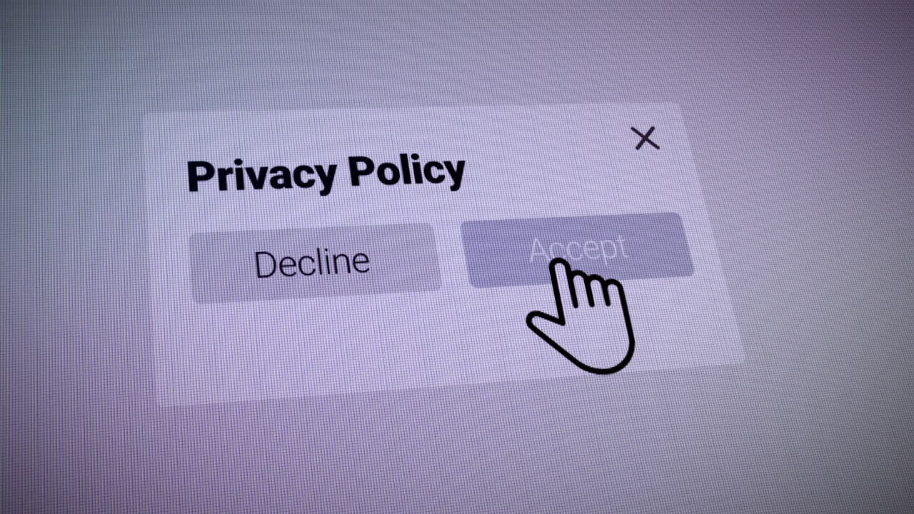 haciendo clic con el cursor del ratón aceptar la política de privacidad casilla de verificación acuerdo