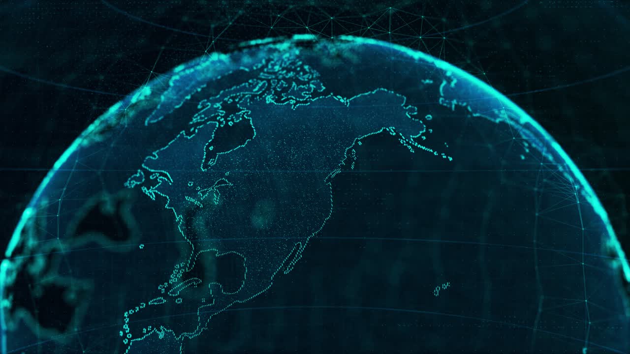 Communication technology global world network. Futuristic Earth Global communication concept