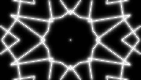 geometric pattern line monochrome kaleidoscope animation