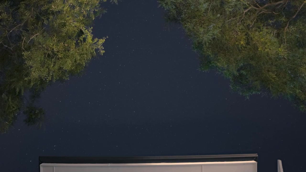 Time lapse of Night Sky in Winter Full HD Stock Video
