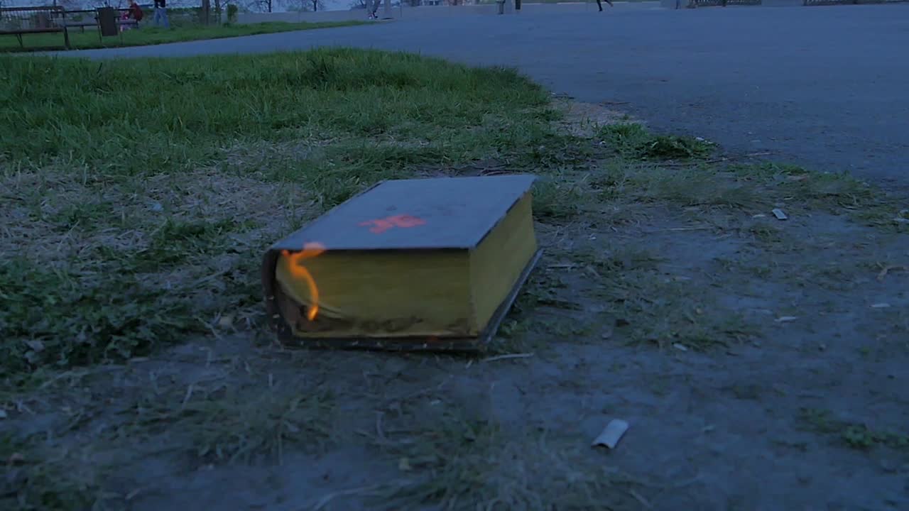 공공장소에서 책을 불태우는 것