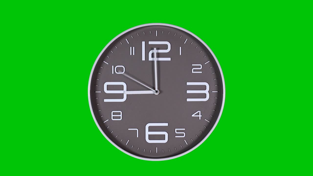 Wall clock on a green background
