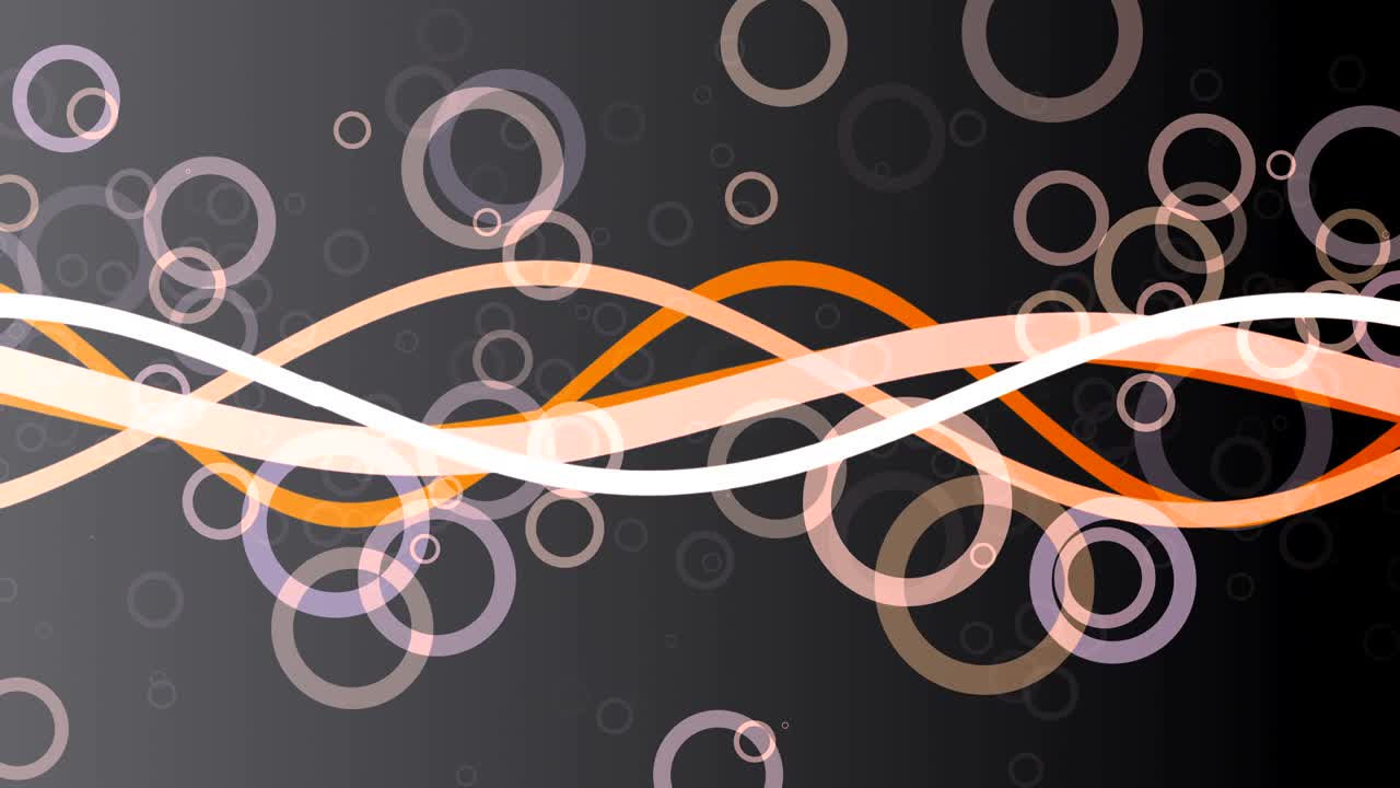 cálidos círculos retro y olas