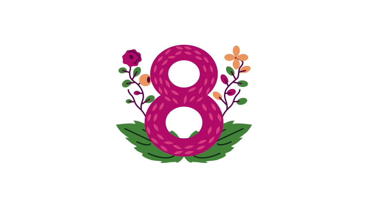 Desain Floral Hari Perempuan Internasional