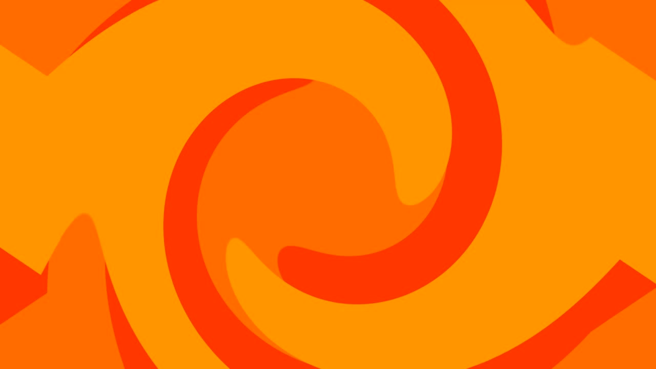 mezcla de tinta de remolino brillante movimiento abstracto fondo bucle naranja