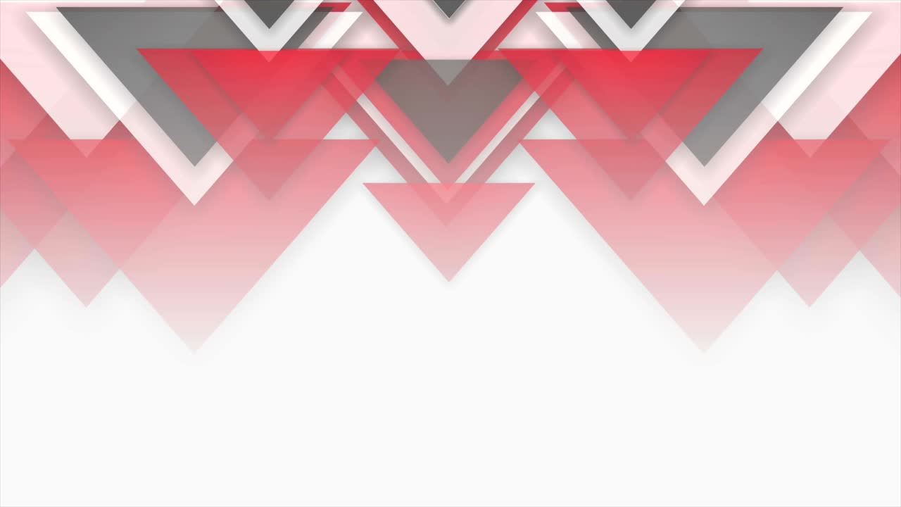 tecnología de triángulos abstractos rojos animación de video