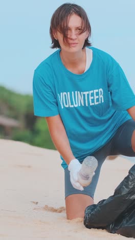 helping hands gather trash to protect the beach and marine life