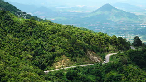 scenic landscape of mountain road