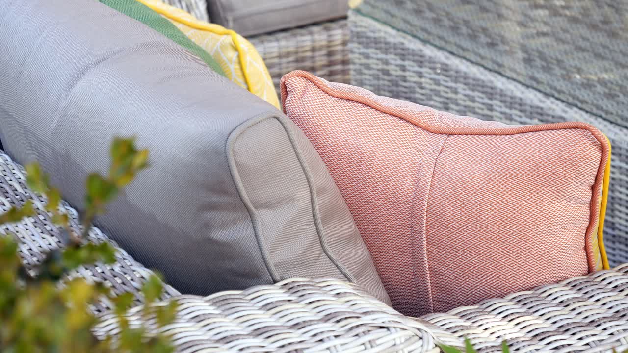 Outdoor Wicker Furniture with Colorful Cushions