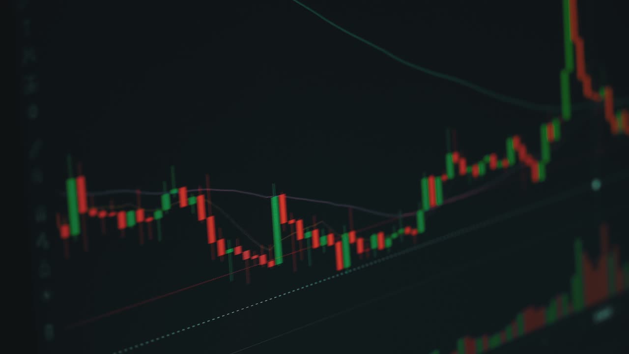 gráfico de velas de negocios para el comercio de inversiones en el mercado de valores
