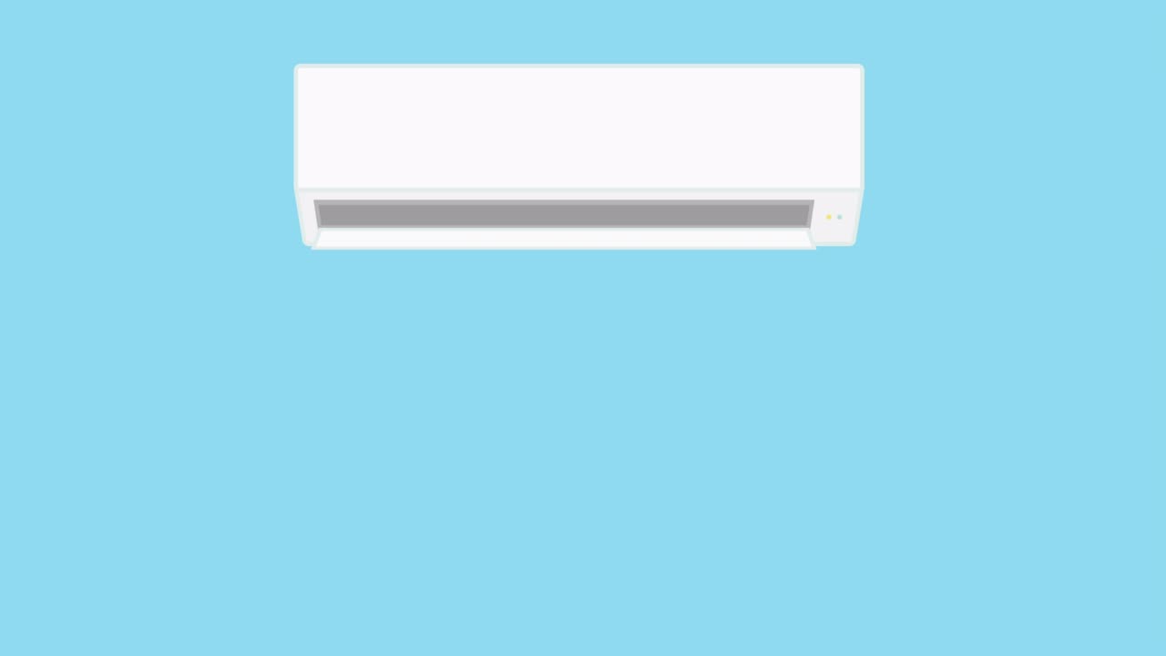 animación de bucle simple y lindo del aire acondicionado