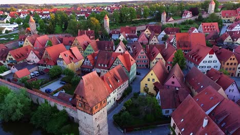 Hermoso-Casco-Antiguo-En-Vista-Aérea-De-Alemania