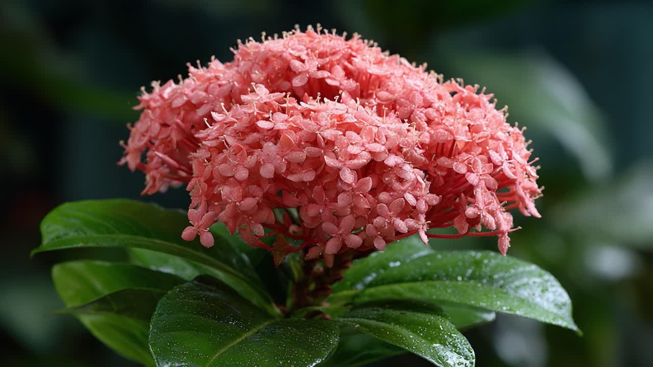 A Vibrant Display of Pink Blossoms: Captivating Imagery of a Clustered Flowering Plant Against a Lush Green Backdrop