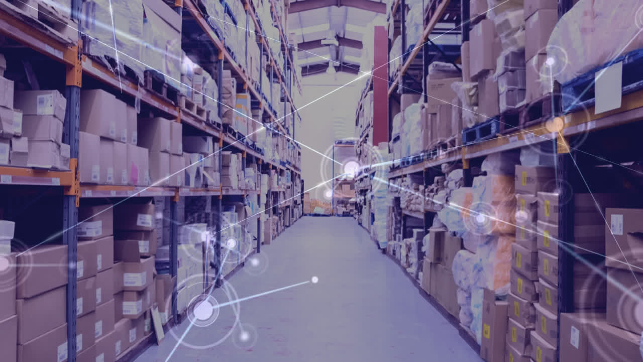 composición del almacén combinada con la animación de la conexión