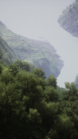 misty mountain landscape