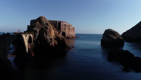 Castillo-En-La-Isla-Berlenga,-Portugal