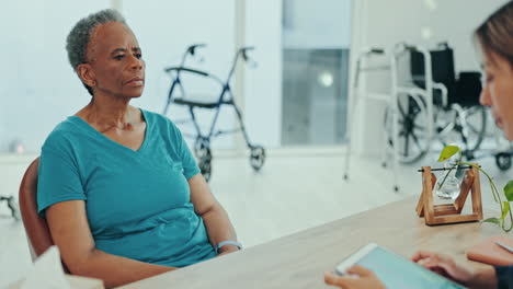 senior, patient and woman for consultation