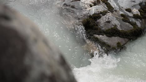 mueller river mt cook new zealand water running over smooth rock