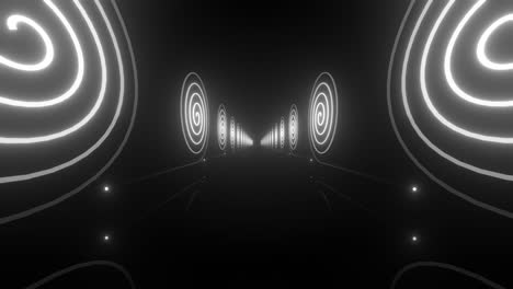 abstract neon spiral tunnel