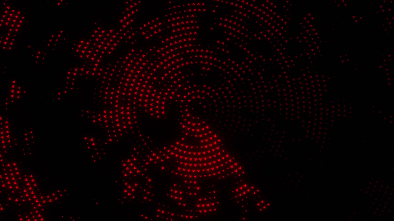 Abstract Glowing Red HUD Interface Pattern on Dark Background
