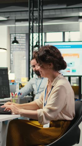 vertical video account administrator celebrates candlestick charts upward trends