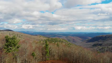 4K-Aerial-Drone-Video-of-Lost-Cove-Cliffs-on-Blue-Ridge-Parkway-near-Linville,-NC