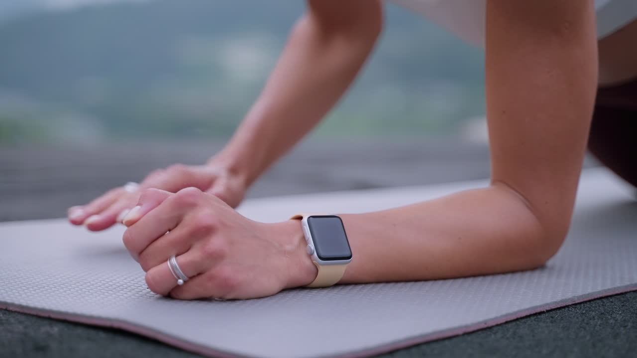 Woman Performing Plank Exercise