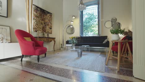 innenräume von designer-smart-luxuswohnungen mit zeitgenössischen möbeln