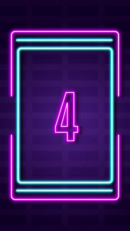 números de neón 7 y 4