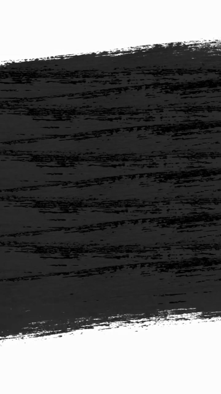 Transisi Sapuan Kuas Hitam Animasi di Latar Belakang Putih.