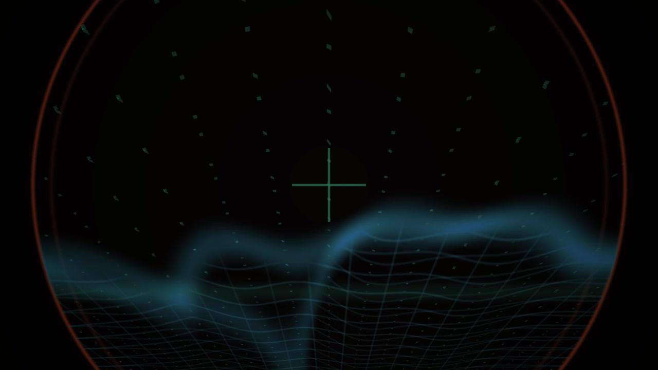 Digital Radar Interface Displaying Moving Waveform Data