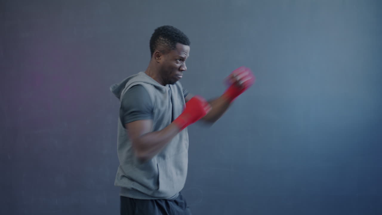 Man Boxing Training Session
