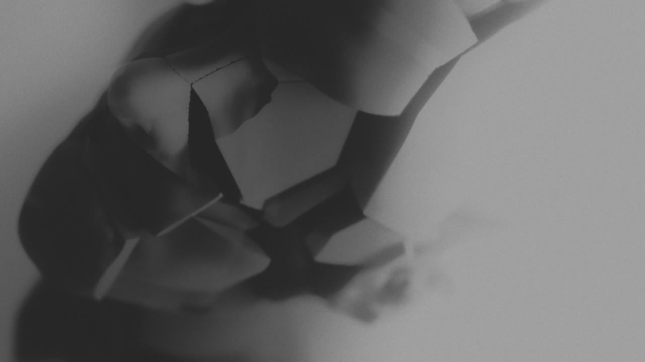 A broken mannequin head shell in xray