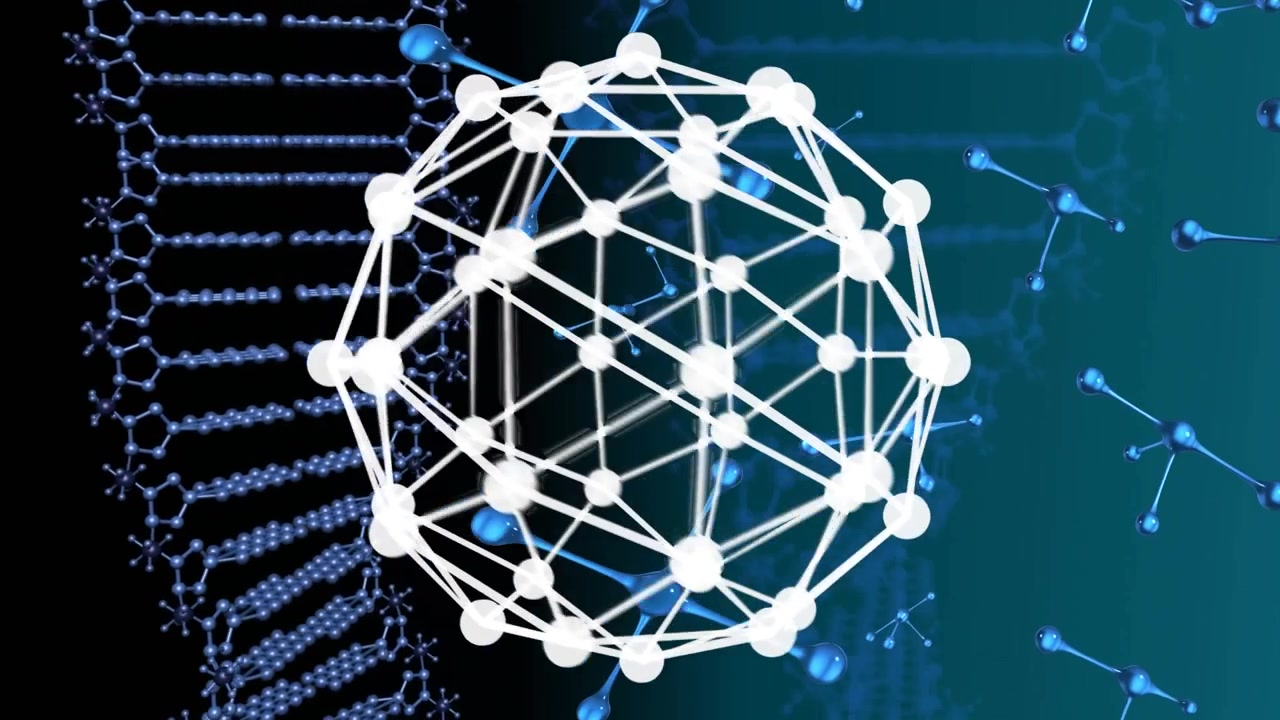 Rotating Molecular Structure and DNA Helix Animation