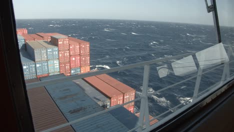 large container ship at sea