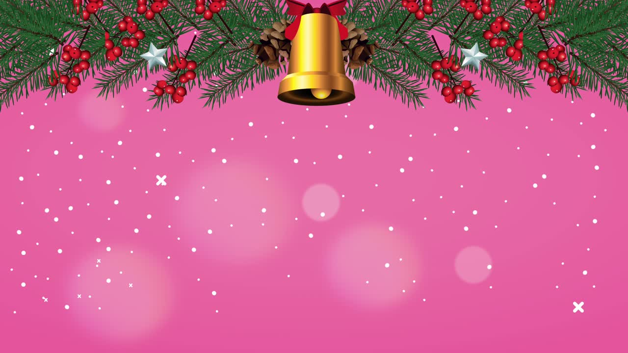 feliz navidad con la campana de oro