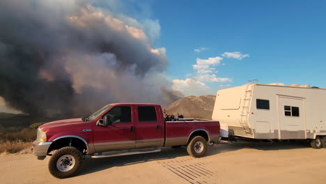 huge smoke from fairview fire in 2022 california wildfire season, america