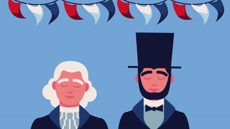 lincoln and washington presidents characters