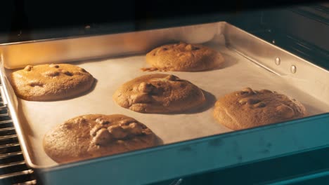 time-lapse of baking soft cookies in the oven