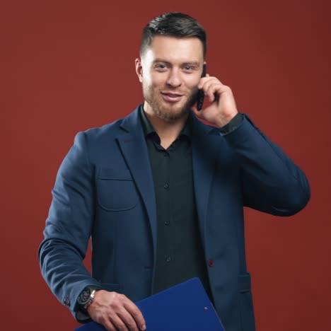 man with mobile phone