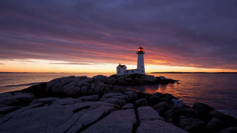 lighthouse at sunset